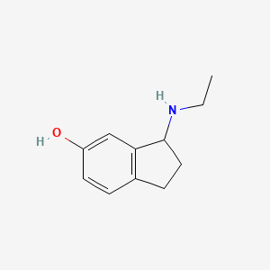 molecular formula C11H15NO B8667255 N-ethyl-6-hydroxy-1-aminoindan 