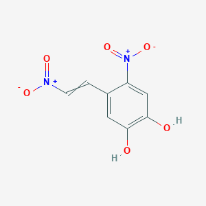 molecular formula C8H6N2O6 B8667282 4-Nitro-5-(2-nitroethenyl)benzene-1,2-diol CAS No. 205812-99-3