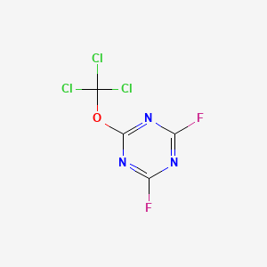 molecular formula C4Cl3F2N3O B8667389 2,4-Difluoro-6-(trichloromethoxy)-1,3,5-triazine CAS No. 139996-22-8