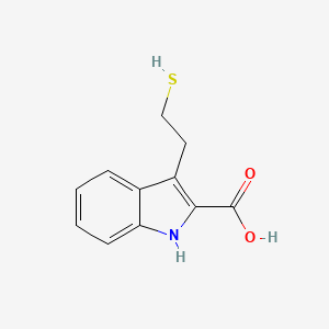 molecular formula C11H11NO2S B8667438 3-(2-mercaptoethyl)-1H-indole-2-carboxylic acid CAS No. 560131-39-7