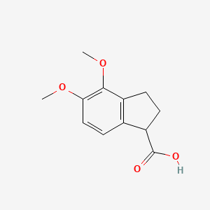 molecular formula C12H14O4 B8667445 4,5-Dimethoxyindane-1-carboxylic acid 