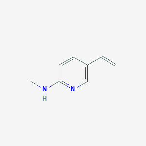 molecular formula C8H10N2 B8667453 N-methyl-5-vinylpyridin-2-amine 