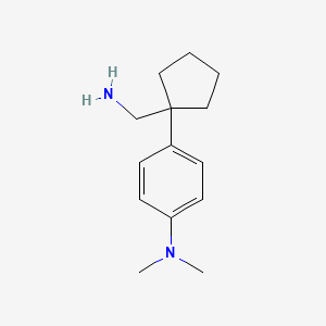 molecular formula C14H22N2 B8667499 [1-(4-Dimethylaminophenyl)cyclopentyl]methylamine 