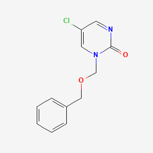 B8667578 2(1H)-Pyrimidinone, 5-chloro-1-[(phenylmethoxy)methyl]- CAS No. 88045-77-6