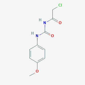 molecular formula C10H11ClN2O3 B086677 2-氯-N-[(4-甲氧基苯基)羰基]乙酰胺 CAS No. 13558-78-6