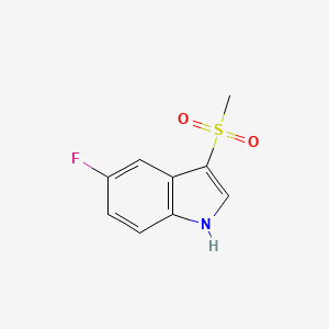 molecular formula C9H8FNO2S B8667748 5-fluoro-3-(methylsulfonyl)-1H-indole 