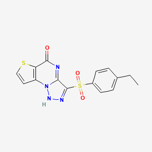 molecular formula C15H12N4O3S2 B8667809 3-(4-Ethyl-benzenesulfonyl)-4H-thieno[2,3-e][1,2,3]triazolo[1,5-a]pyrimidin-5-one 