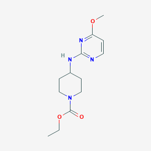 molecular formula C13H20N4O3 B8667814 Ethyl 4-[(4-methoxypyrimidin-2-yl)amino]piperidine-1-carboxylate CAS No. 951004-20-9