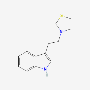 molecular formula C13H16N2S B8667851 3-[2-(1,3-thiazolidin-3-yl)ethyl]-1H-indole 