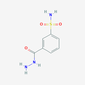 molecular formula C7H9N3O3S B8667857 3-(Hydrazinecarbonyl)benzenesulfonamide 