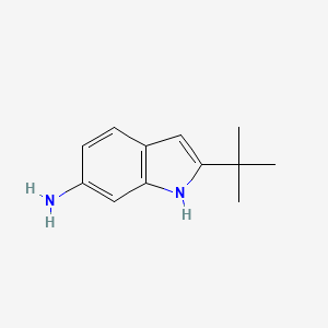 molecular formula C12H16N2 B8667869 2-(tert-Butyl)-1H-indol-6-amine CAS No. 873055-10-8