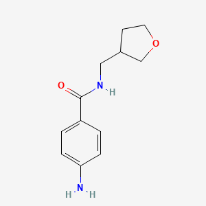 molecular formula C12H16N2O2 B8667927 4-amino-N-((tetrahydrofuran-3-yl)methyl)benzamide 