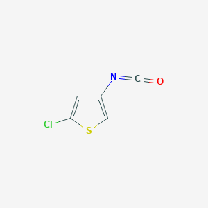 molecular formula C5H2ClNOS B8667946 2-Chloro-4-isocyanatothiophene 