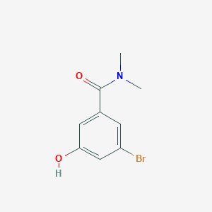 molecular formula C9H10BrNO2 B8667953 3-Bromo-5-hydroxy-N,N-dimethylbenzamide 