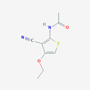 molecular formula C9H10N2O2S B8667962 N-(3-Cyano-4-ethoxythiophen-2-yl)acetamide CAS No. 105558-75-6