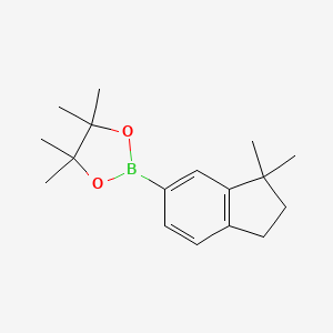 molecular formula C17H25BO2 B8667965 2-(3,3-dimethyl-2,3-dihydro-1H-inden-5-yl)-4,4,5,5-tetramethyl-1,3,2-dioxaborolane 