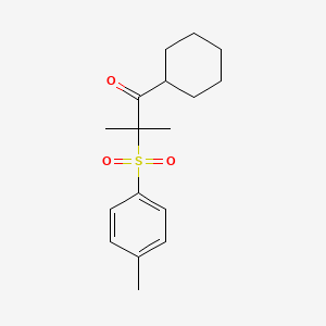 molecular formula C17H24O3S B8667992 1-Cyclohexyl-2-methyl-2-(4-methylbenzene-1-sulfonyl)propan-1-one CAS No. 138529-91-6