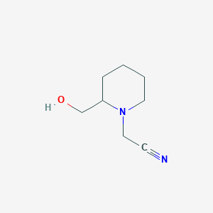 molecular formula C8H14N2O B8668046 2-(Hydroxymethyl)piperidine-1-acetonitrile 