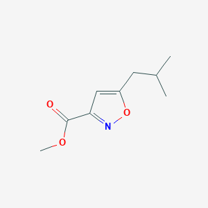 molecular formula C9H13NO3 B8668059 Methyl 5-isobutylisoxazole-3-carboxylate 