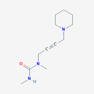 molecular formula C12H21N3O B8668104 N,N'-Dimethyl-N-[4-(piperidin-1-yl)but-2-yn-1-yl]urea CAS No. 133989-31-8