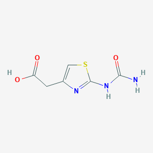 molecular formula C6H7N3O3S B8668115 [2-(Carbamoylamino)-1,3-thiazol-4-yl]acetic acid CAS No. 62557-14-6