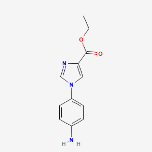 ethyl 1-(4-aminophenyl)-1H-imidazole-4-carboxylate