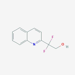 molecular formula C11H9F2NO B8668185 2-Quinolineethanol, beta,beta-difluoro- 