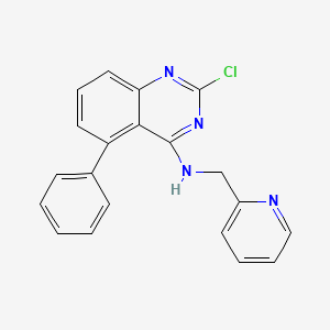 molecular formula C20H15ClN4 B8668204 2-chloro-5-phenyl-N-(pyridin-2-ylmethyl)quinazolin-4-amine 