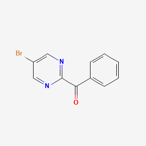 molecular formula C11H7BrN2O B8668217 (5-Bromo-pyrimidine-2-yl)-phenyl-methanone 