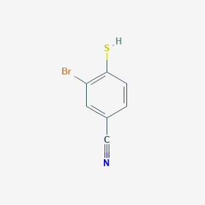 molecular formula C7H4BrNS B8668229 3-Bromo-4-mercaptobenzonitrile CAS No. 110888-17-0