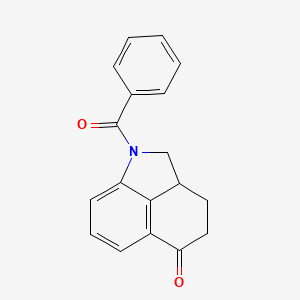 molecular formula C18H15NO2 B8668269 1-Benzoyl-2,2a,3,4-tetrahydrobenzo[cd]indol-5(1H)-one 