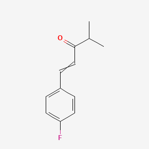 molecular formula C12H13FO B8668323 1-(4-Fluorophenyl)-4-methylpent-1-en-3-one CAS No. 105507-91-3