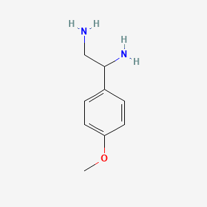 molecular formula C9H14N2O B8668366 1-(4-Methoxyphenyl)ethane-1,2-diamine 