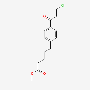 molecular formula C15H19ClO3 B8668484 Methyl 5-[4-(3-chloropropanoyl)phenyl]pentanoate CAS No. 103542-40-1