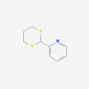 molecular formula C9H11NS2 B8668501 2-(1,3-Dithian-2-yl)pyridine 