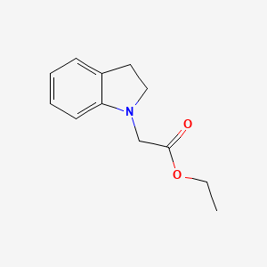 molecular formula C12H15NO2 B8668508 Ethyl 2-(indolin-1-yl)acetate CAS No. 50781-89-0