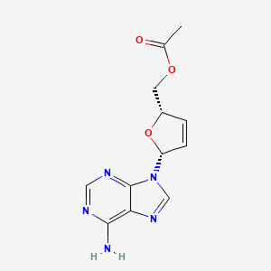 ((2S,5R)-5-(6-Amino-9H-purin-9-yl)-2,5-dihydrofuran-2-yl)methyl acetate