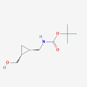 molecular formula C10H19NO3 B8668551 cis-2-(N-BOC-aminomethyl)-cyclopropanemethanol 