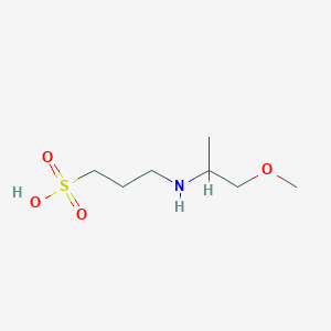 molecular formula C7H17NO4S B8668552 3-[(1-Methoxypropan-2-yl)amino]propane-1-sulfonic acid CAS No. 819862-92-5
