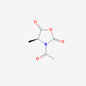 molecular formula C6H7NO4 B8668571 (S)-3-Acetyl-4-methyloxazolidine-2,5-dione 