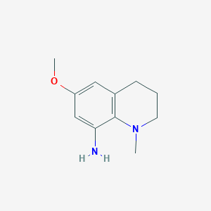 molecular formula C11H16N2O B8668600 8-Amino-6-methoxy-1-methyl-1,2,3,4-tetrahydroquinoline 