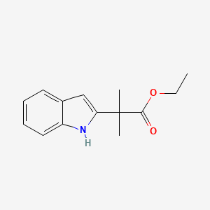 molecular formula C14H17NO2 B8668606 Ethyl 2-(1H-indol-2-YL)-2-methylpropanoate CAS No. 20949-28-4