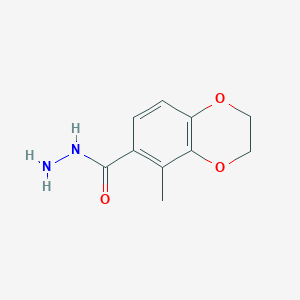 molecular formula C10H12N2O3 B8668628 5-Methyl-2,3-dihydro-1,4-benzodioxine-6-carbohydrazide CAS No. 143809-20-5