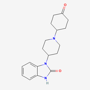 molecular formula C18H23N3O2 B8668637 1,3-dihydro-1-{1-[4-oxocyclohex-1-yl]piperidin-4-yl}-2H-benzimidazol-2-one 