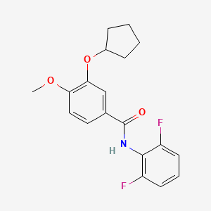 molecular formula C19H19F2NO3 B8668656 3-(cyclopentyloxy)-N-(2,6-difluorophenyl)-4-methoxybenzamide CAS No. 144035-44-9