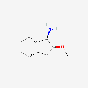 molecular formula C10H13NO B8668687 (1R,2S)-2-Methoxy-2,3-dihydro-1H-inden-1-amine 