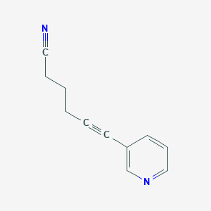 molecular formula C11H10N2 B8668697 6-(3-Pyridinyl)-5-hexynenitrile CAS No. 88940-62-9
