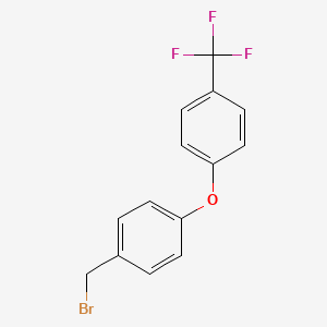 molecular formula C14H10BrF3O B8668711 1-(Bromomethyl)-4-(4-(trifluoromethyl)phenoxy)benzene 