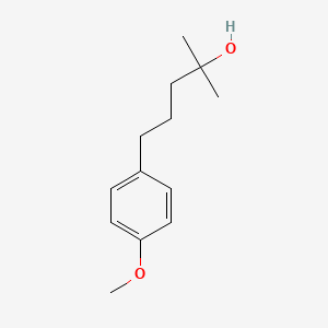 molecular formula C13H20O2 B8668712 5-(4-Methoxyphenyl)-2-methylpentan-2-ol 