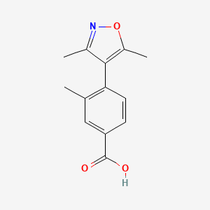 molecular formula C13H13NO3 B8668719 4-(3,5-Dimethylisoxazol-4-YL)-3-methylbenzoic acid CAS No. 1140461-97-7